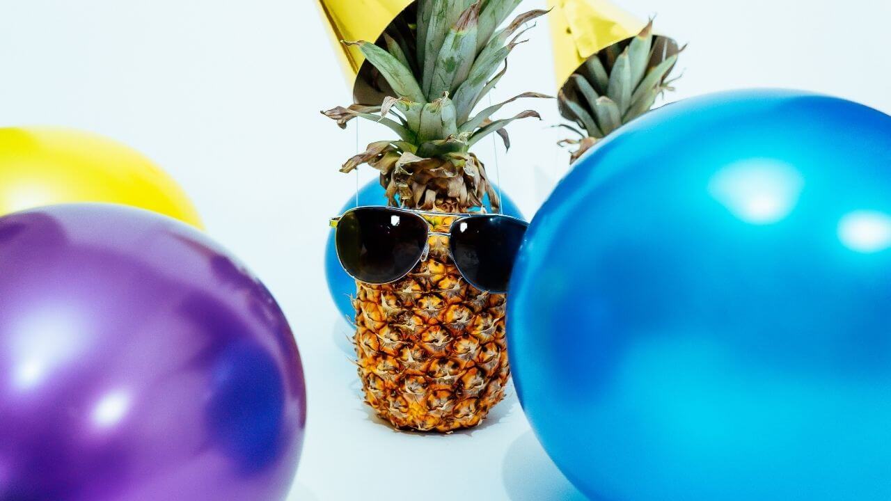Pineapples at a party