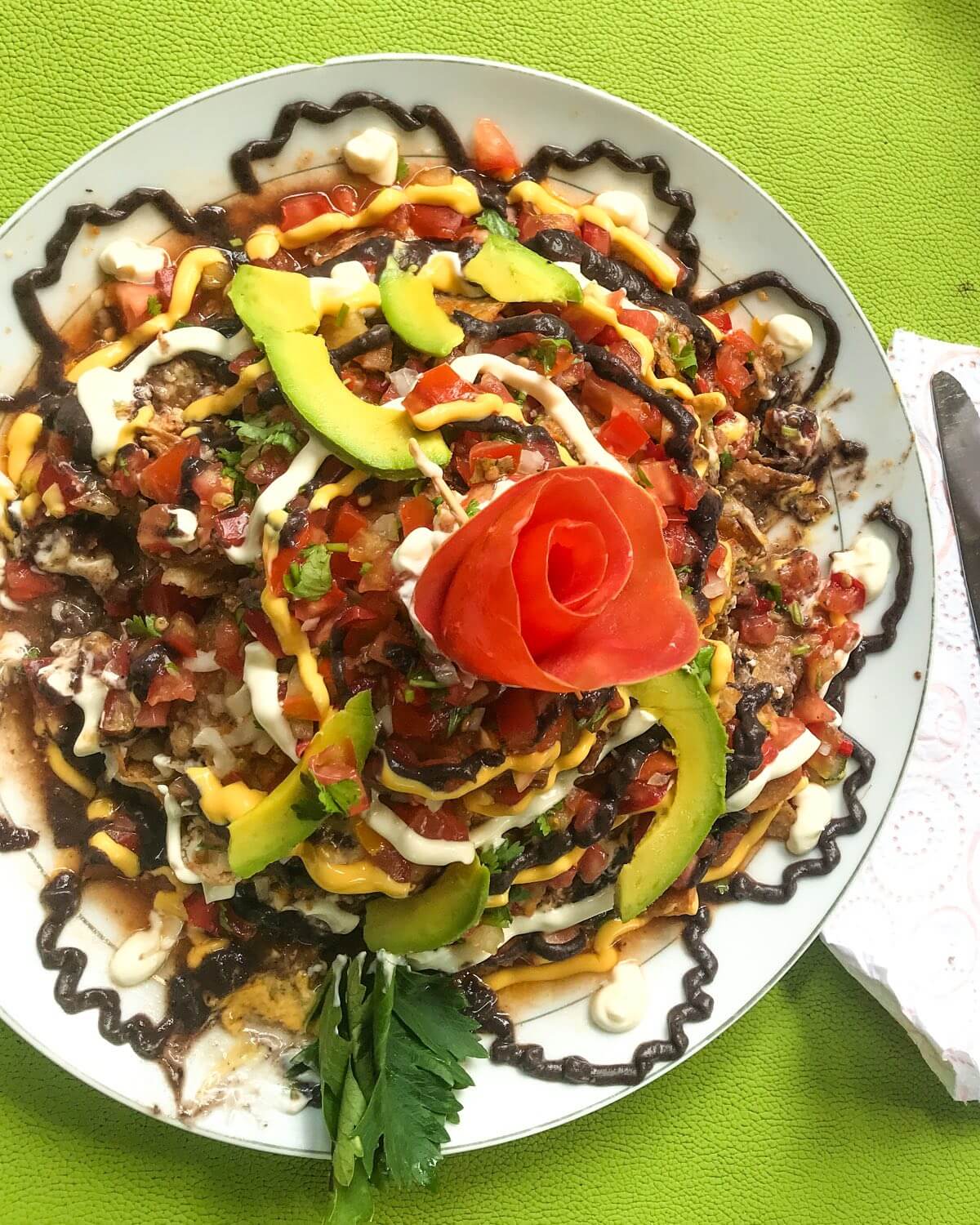 Tico meal in Zancudo, Costa Rica