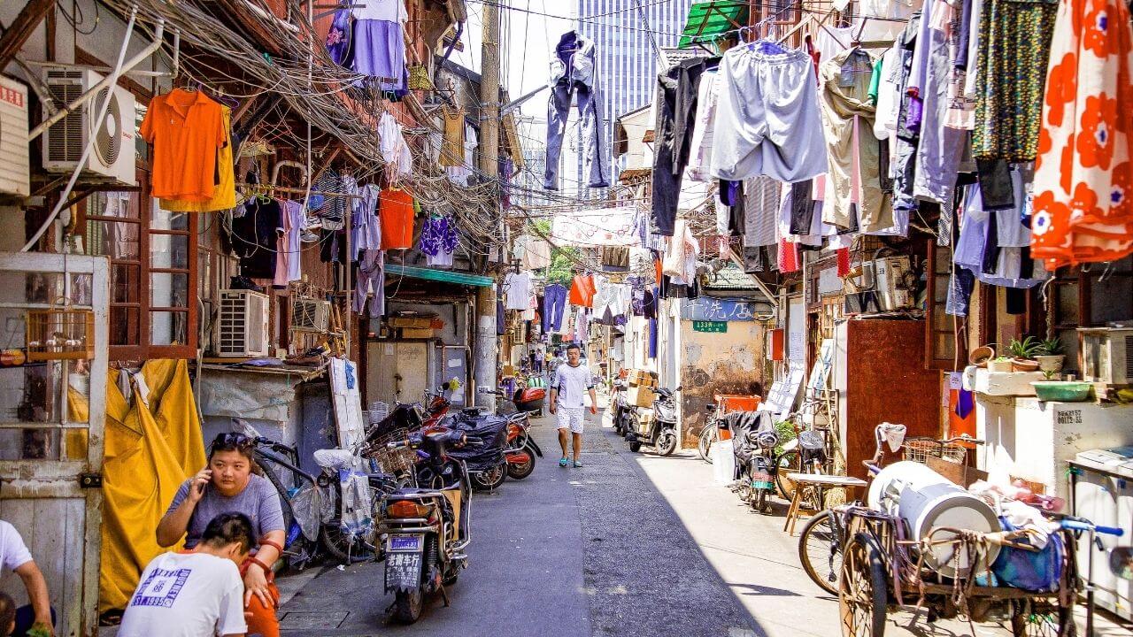 Old street in Shanghai China 