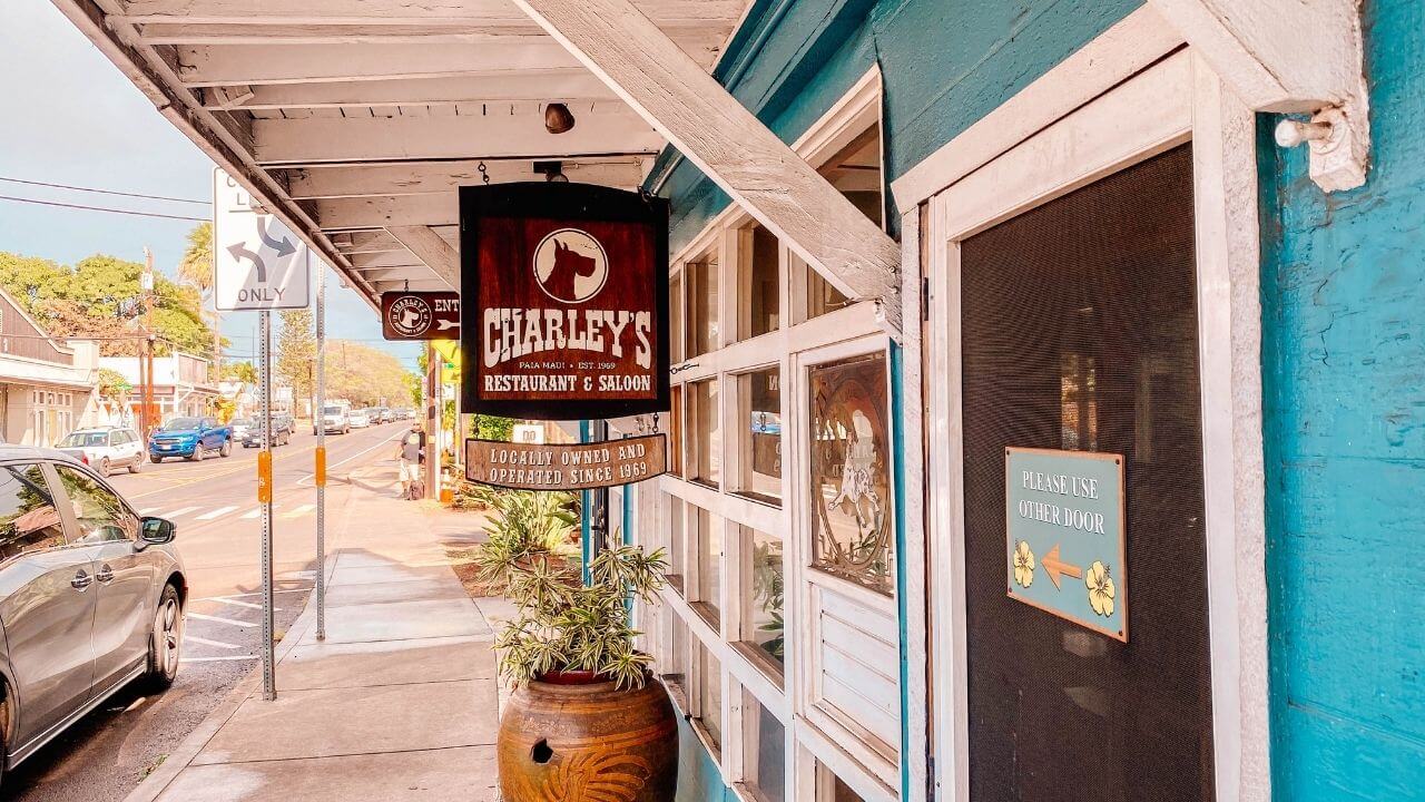 Charleys Bar in Paia town Maui