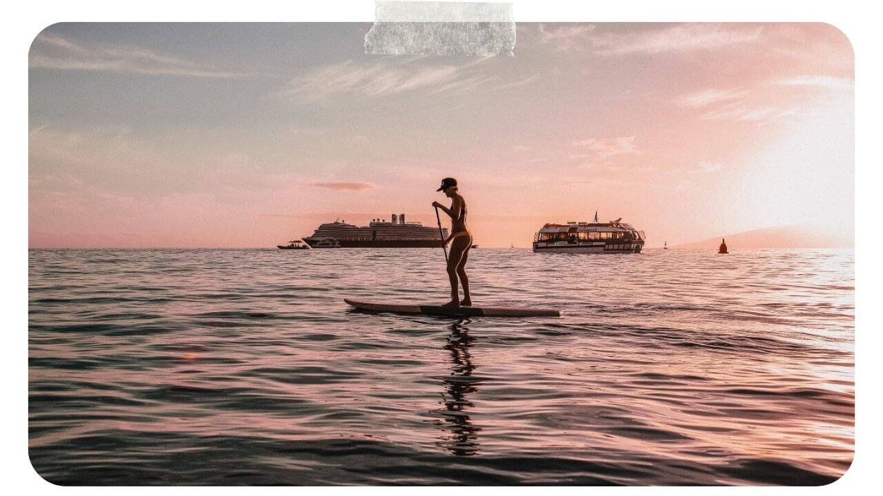 Paddle boarding in Maui