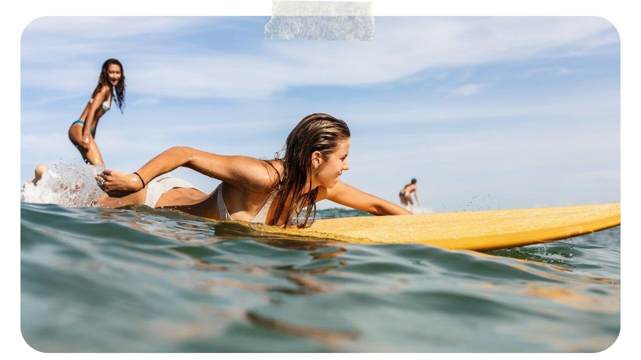 Surfing in Maui, HI