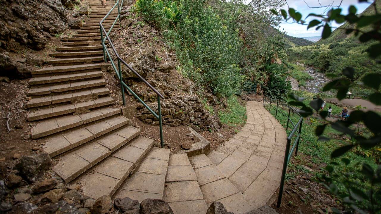 The stairs up to the Needle Observation Deck