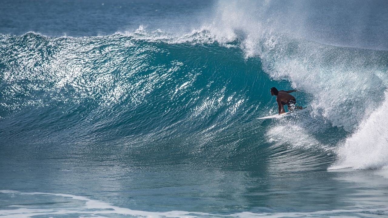 Surfing at Honolua Bay