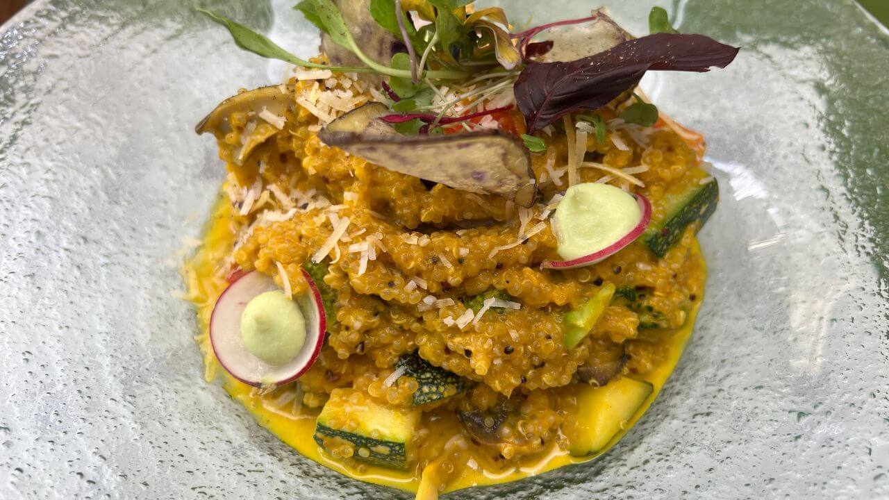 quinoa dish at Organika in Cusco