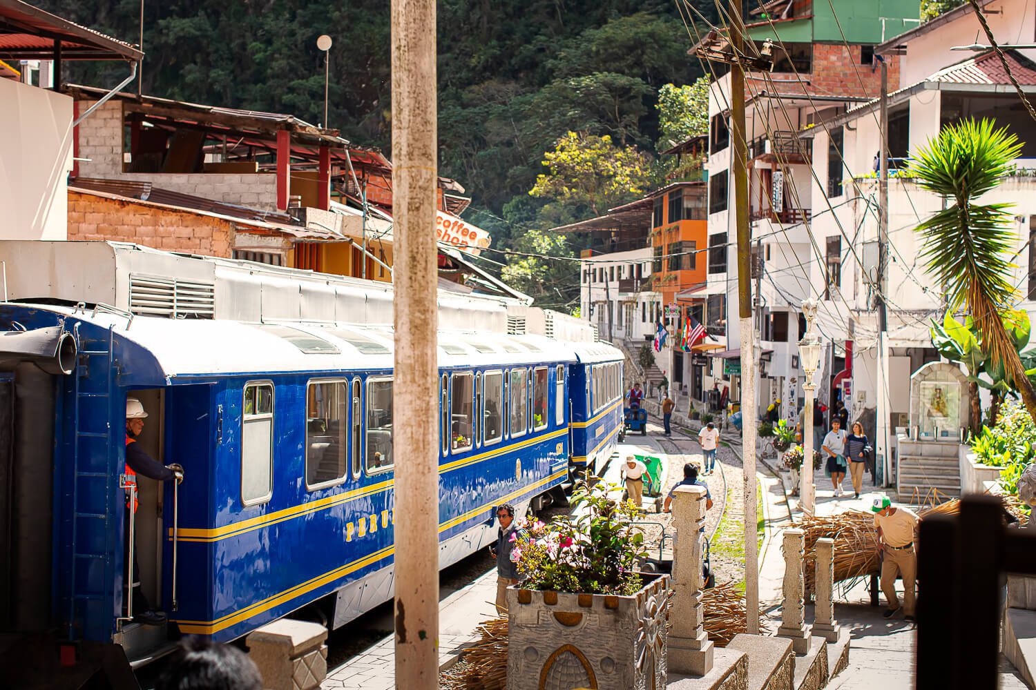 Train at Aguas Calientes