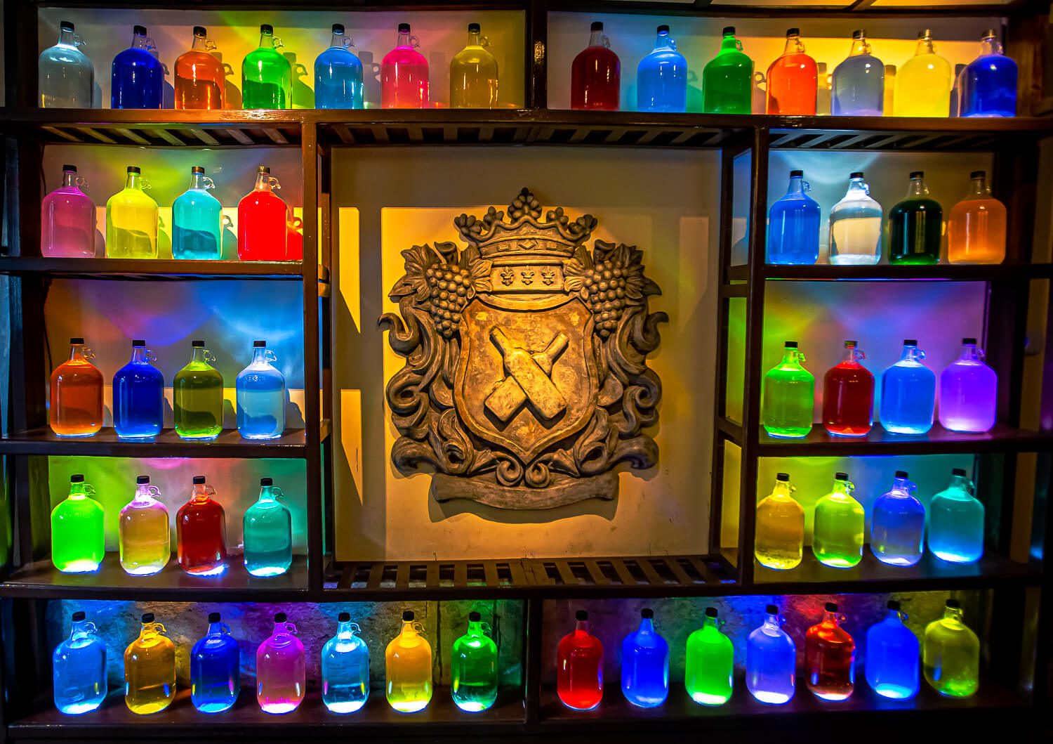 Pisco bottles in Cusco, Peru