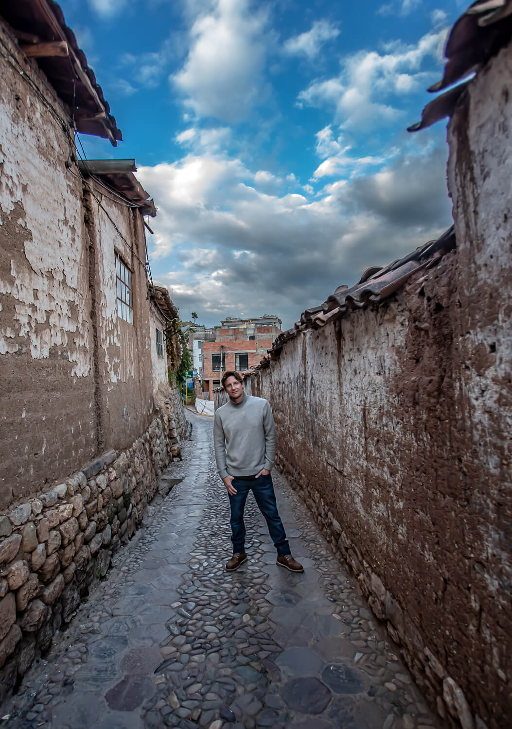 Joe in the street of Cusco