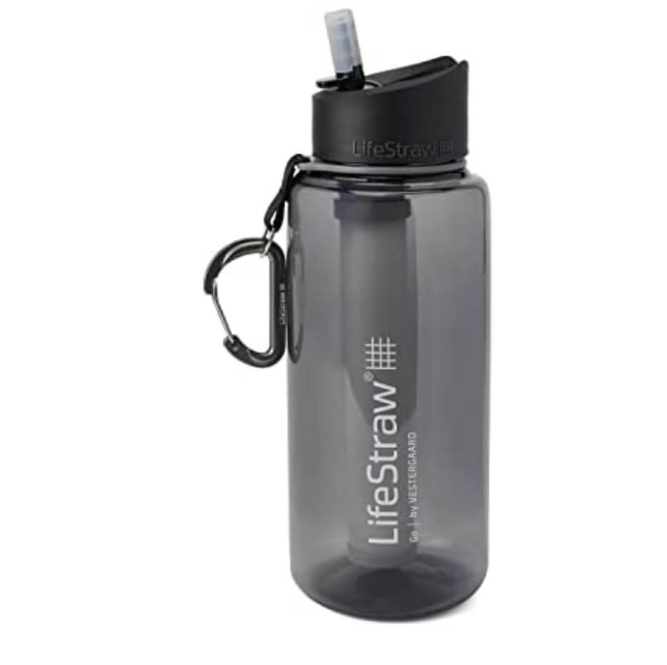Water bottle for trekking Life straw water bottle