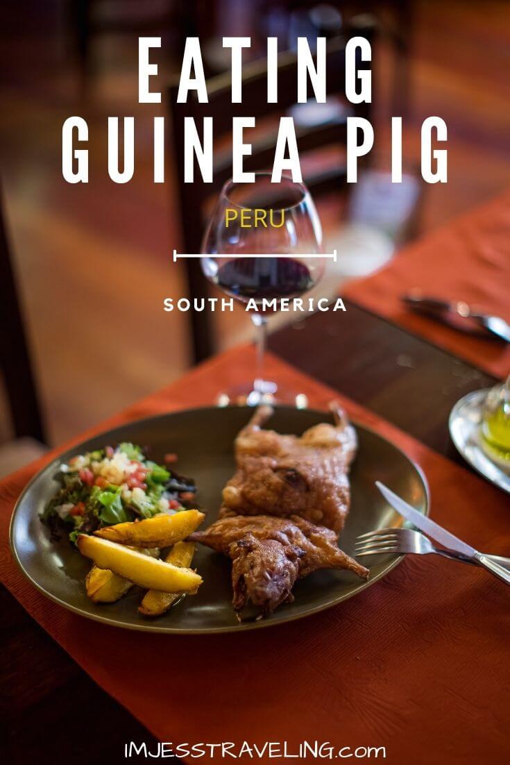 Eating Guinea Pig in Peru