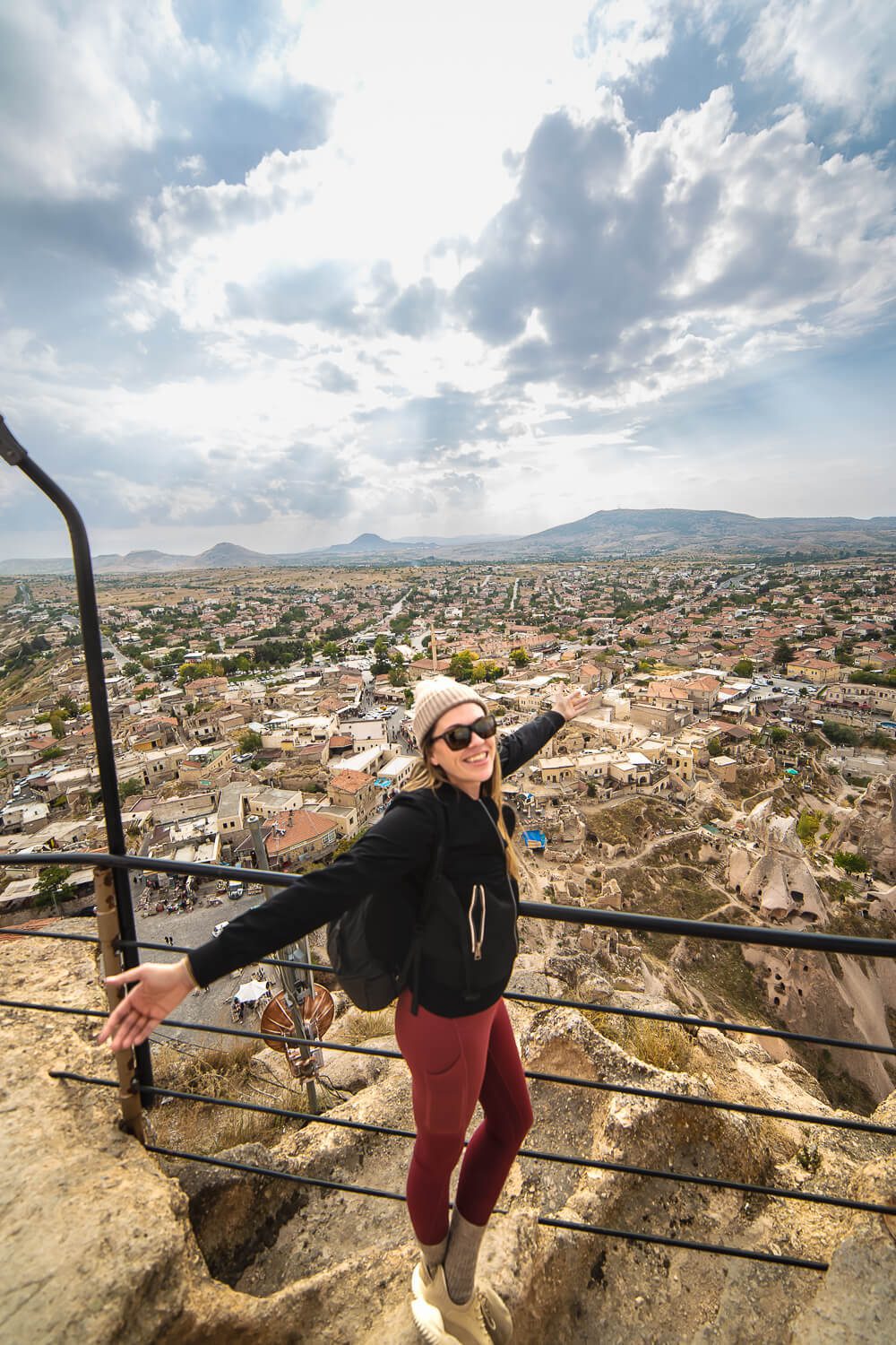 Im Jess Traveling on the Top of Uchisar Castle