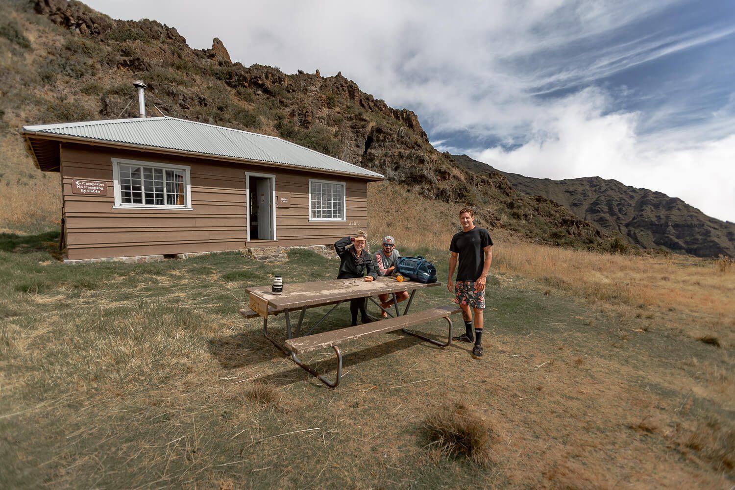 Camping inside a dormant volcano