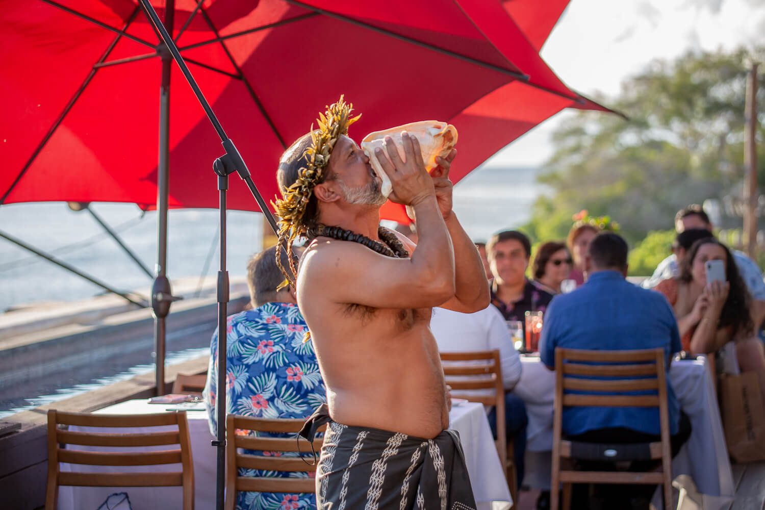 Sunset Ceremony at Fleetwood in Lahaina. 