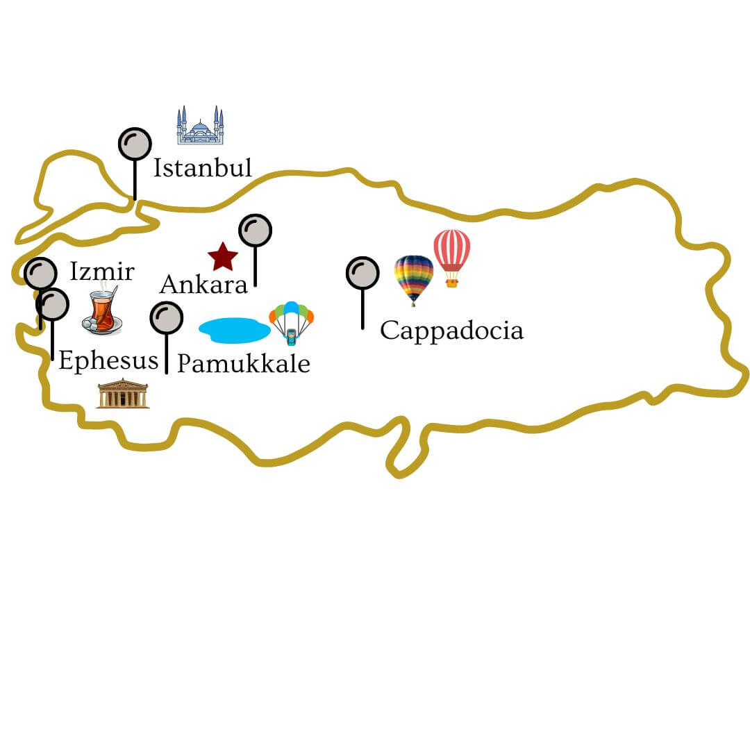 Turkey Travel Guide Map