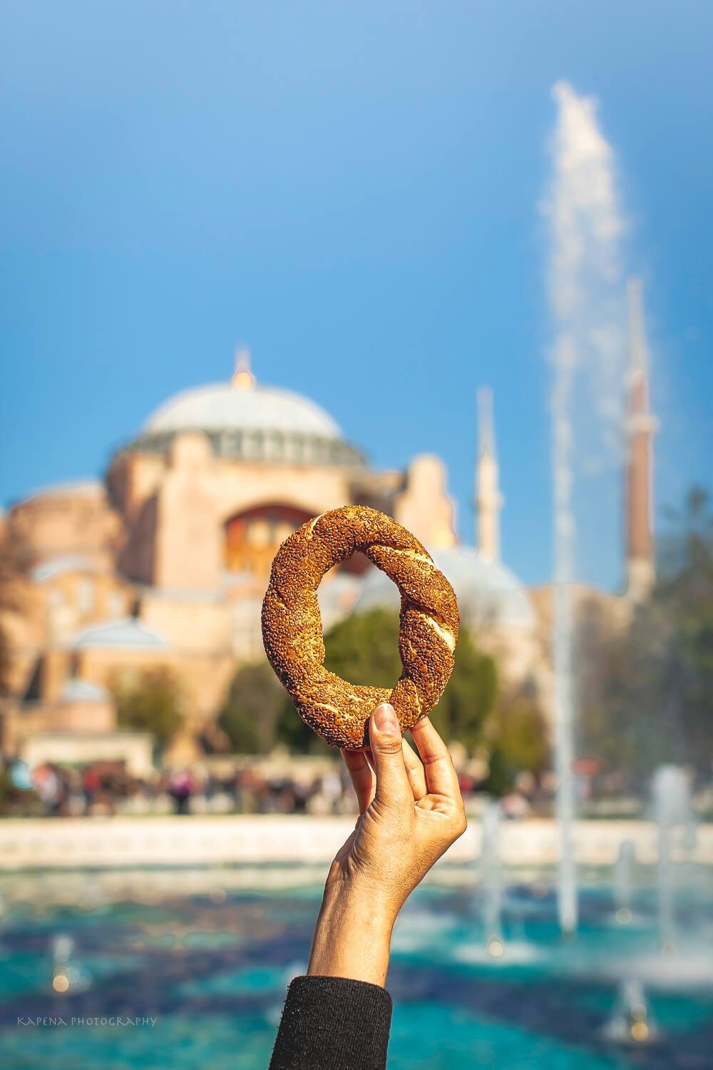 Simit in front of the Hagia Sofia