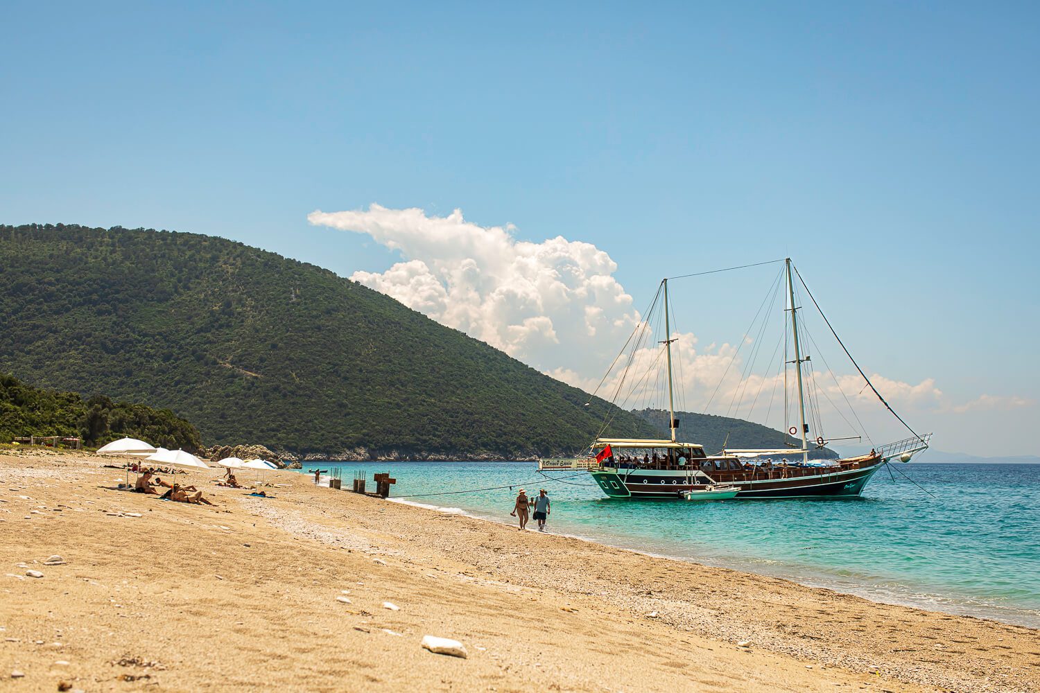 Secluded beach on the Albanian Riviera