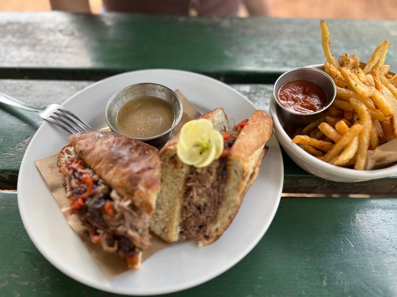 Eating at Coaba Farms 