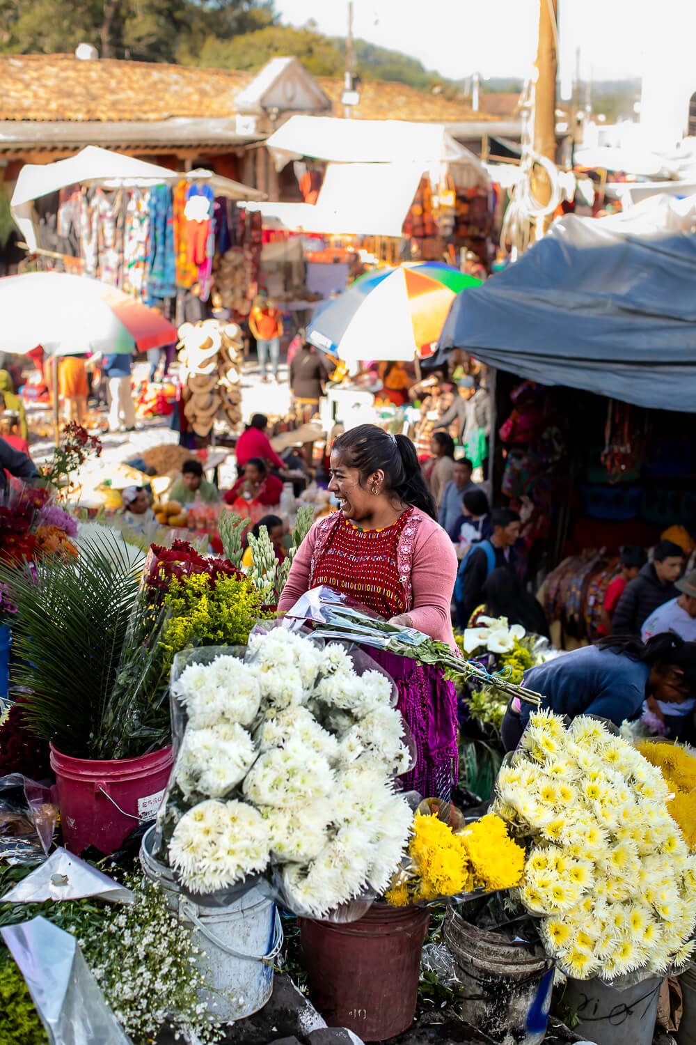 Flowers at the Chichicastenango Market