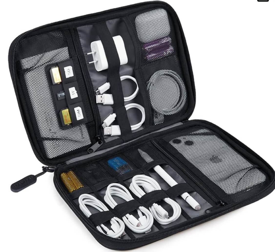 Electronic cords case organizer
