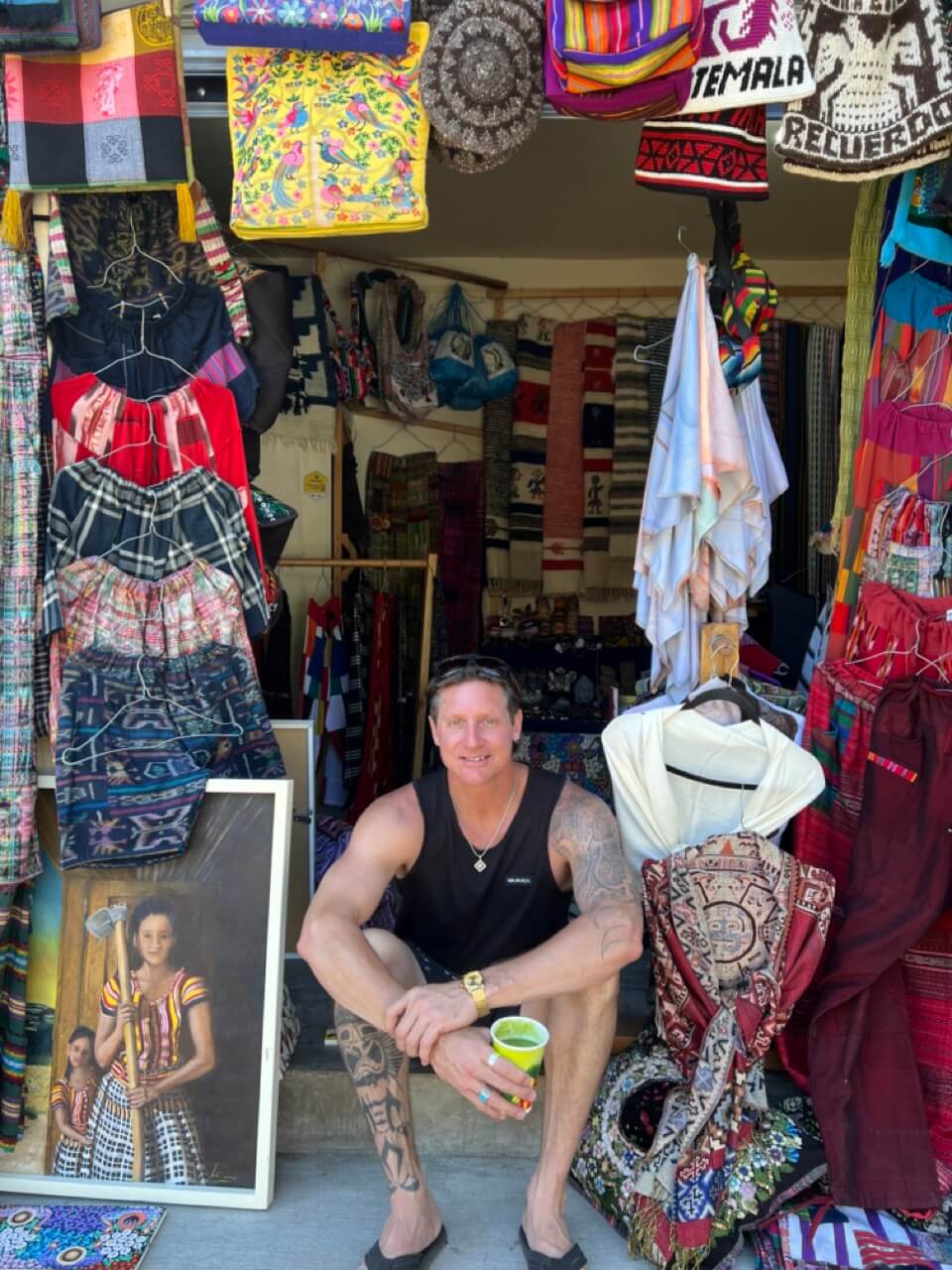 In a store on hippie highway in San Marcos Guatemala