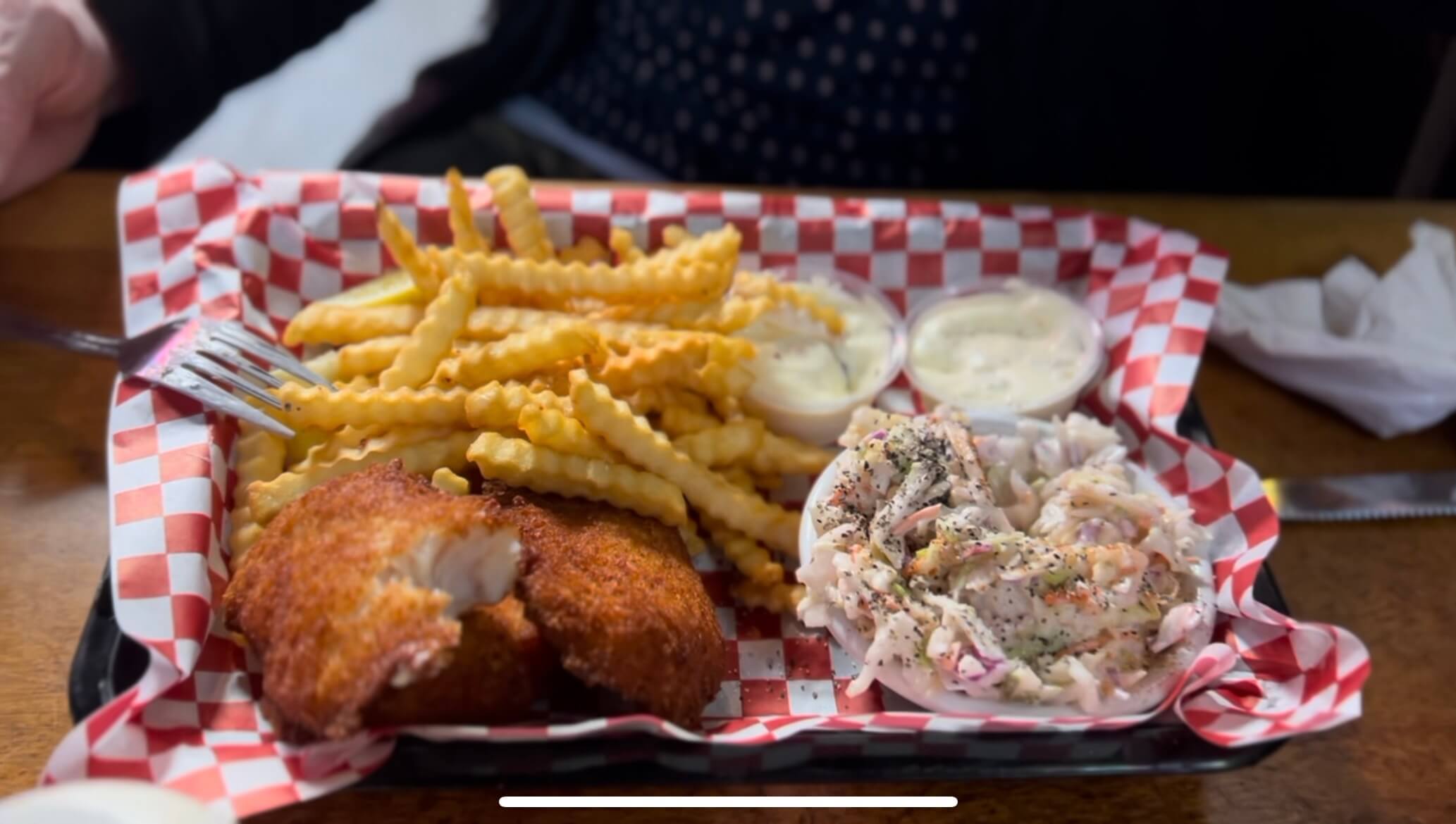 Fish n Chips at the Sportsman Bar
