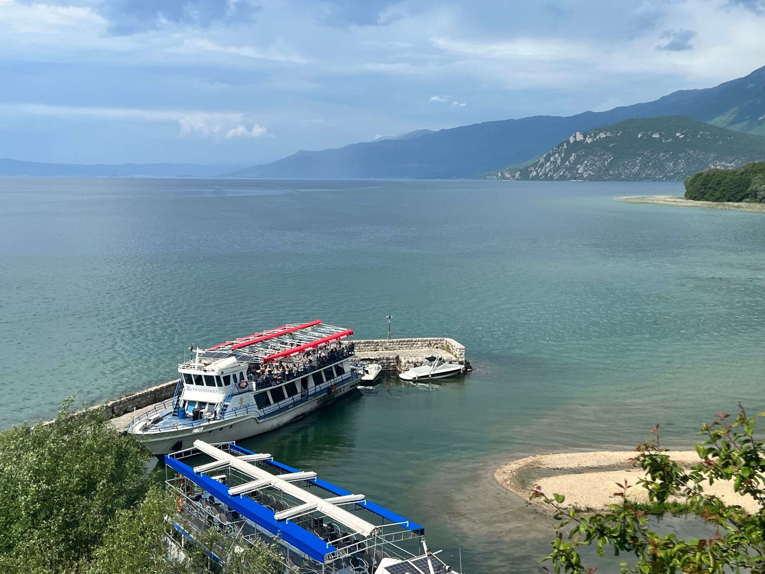 Boat from Ohrid town to St Naum Monastery