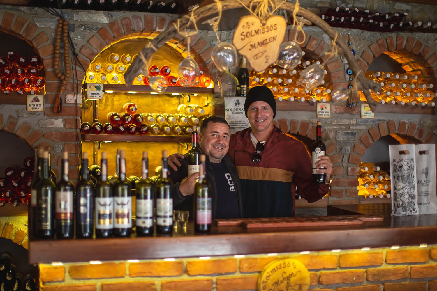 Joe in Sirince at a wine house