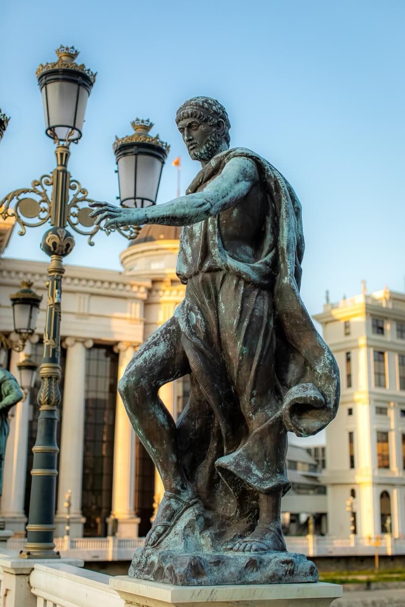 Large statues in Skopje