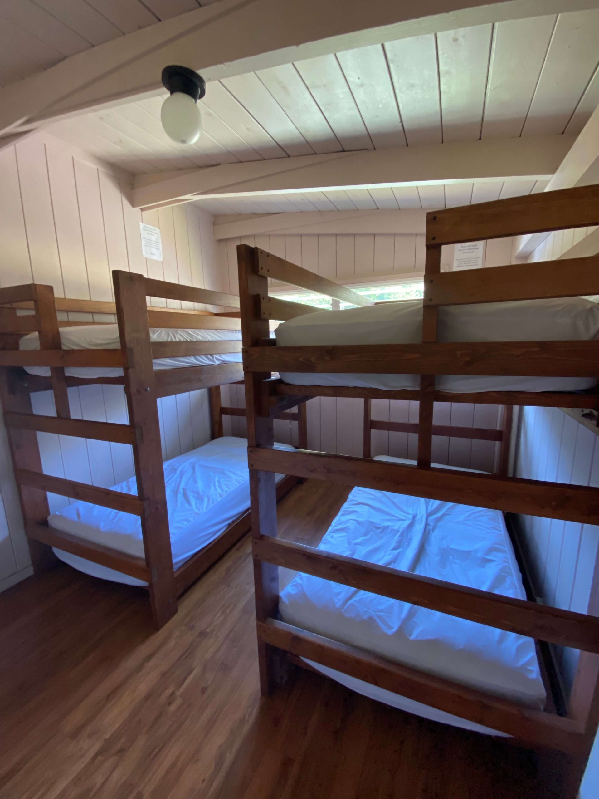Bunk room inside Waianapanapa Cabins